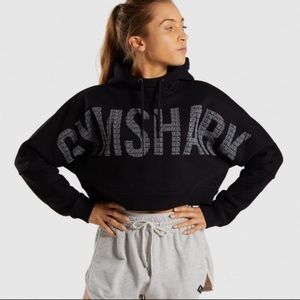 Gymshark Repeat Print Cropped Hoodie